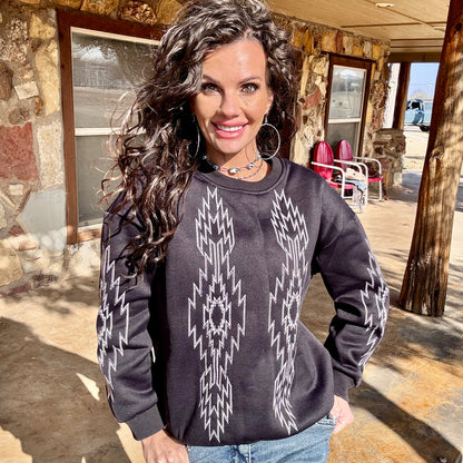 Midnight Mesa Aztec Sweatshirt