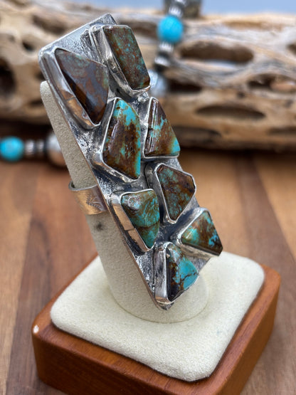 Turquoise Multi Stone Ring size 8 by Jude Candeleria, Navajo