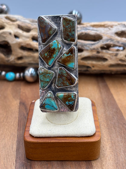 Turquoise Multi Stone Ring size 8 by Jude Candeleria, Navajo