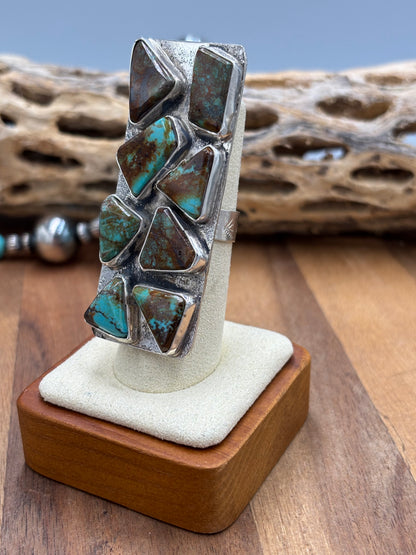 Turquoise Multi Stone Ring size 8 by Jude Candeleria, Navajo