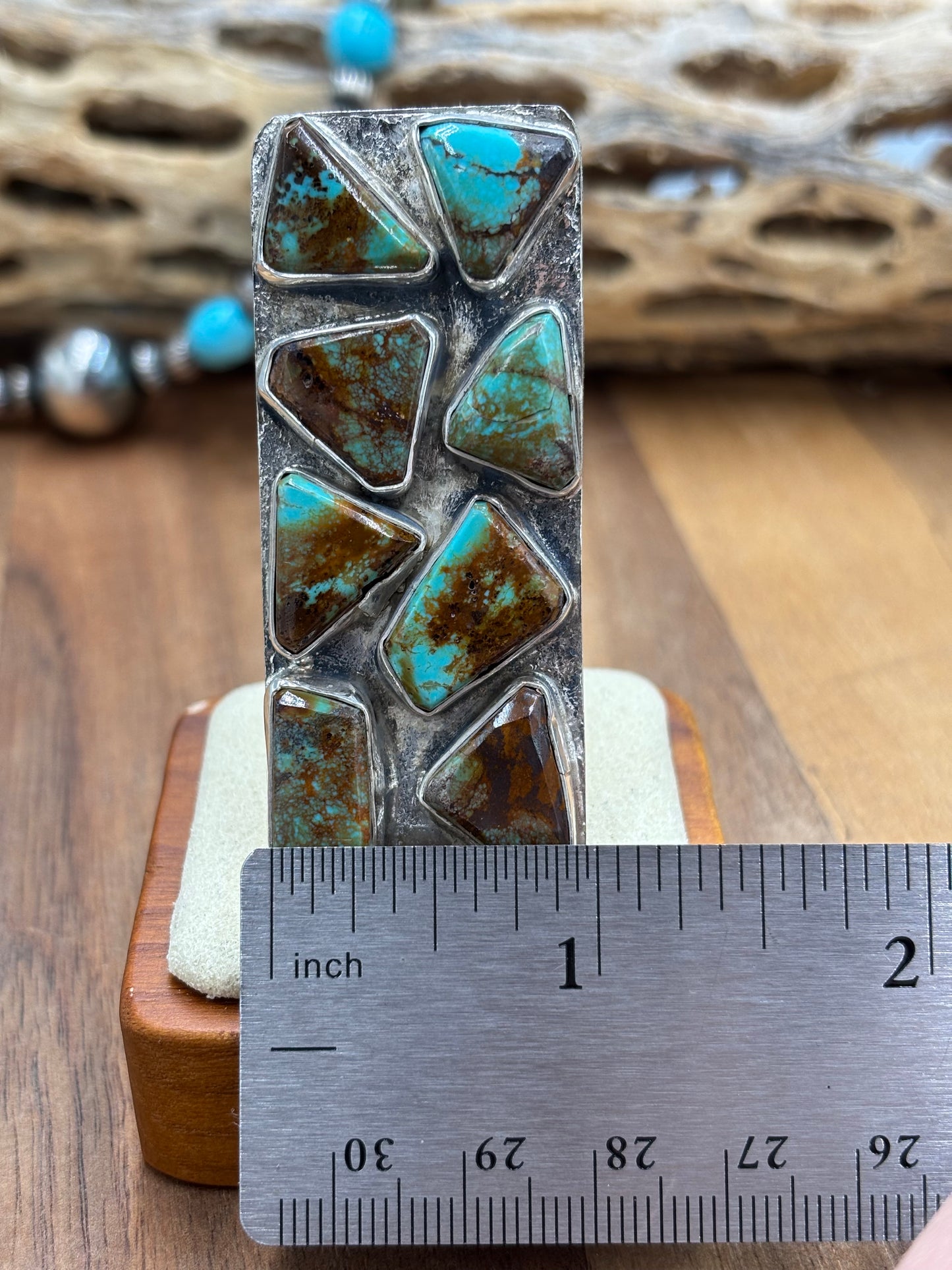 Turquoise Multi Stone Ring size 8 by Jude Candeleria, Navajo