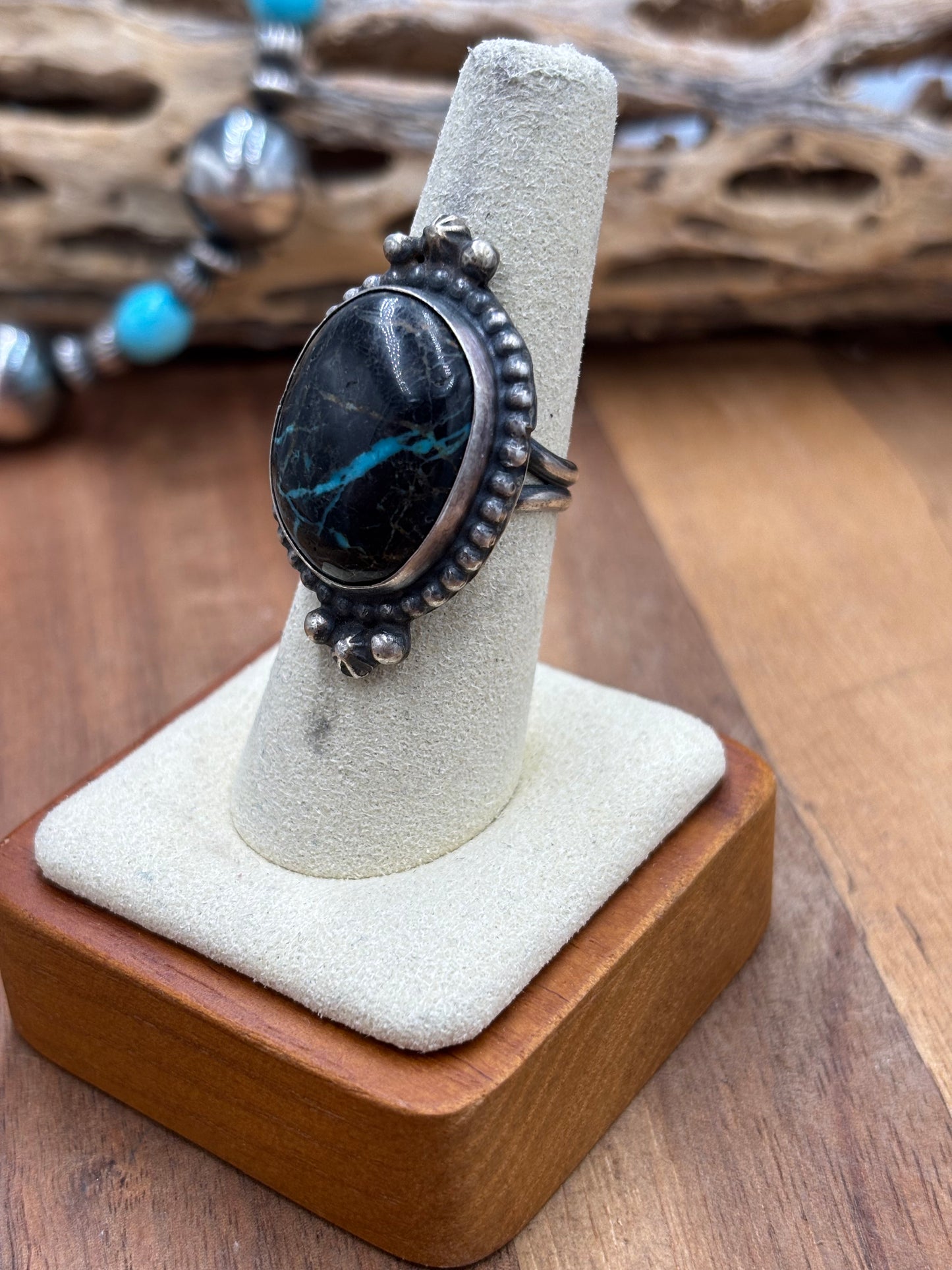 Blue Moon Ring size 7.75  by J Frank, Navajo