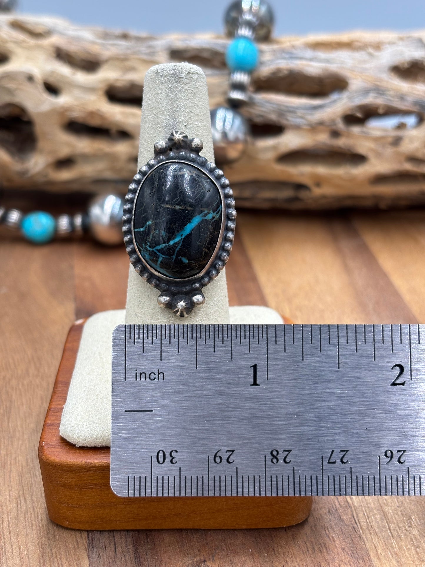 Blue Moon Ring size 7.75  by J Frank, Navajo