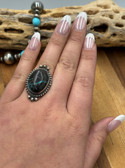 Blue Moon Ring size 7.75  by J Frank, Navajo