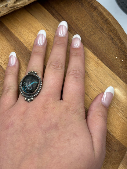 Blue Moon Ring size 7.75  by J Frank, Navajo