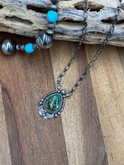 Sonoran Gold Necklace #2 by Daniel Benally, Navajo