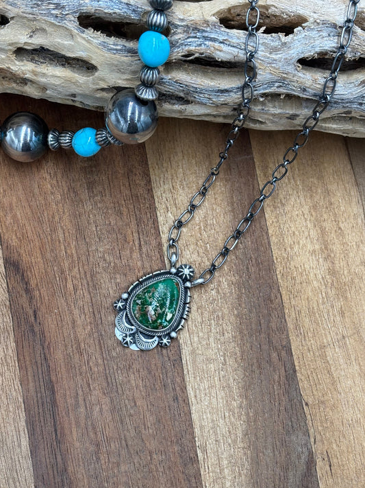 Sonoran Gold Necklace #2 by Daniel Benally, Navajo