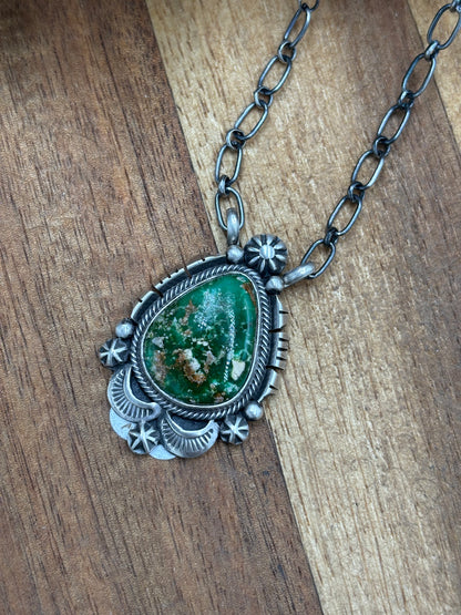 Sonoran Gold Necklace #2 by Daniel Benally, Navajo