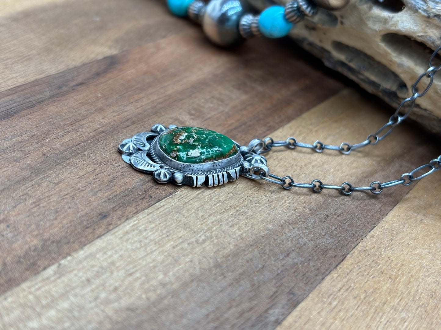 Sonoran Gold Necklace #2 by Daniel Benally, Navajo
