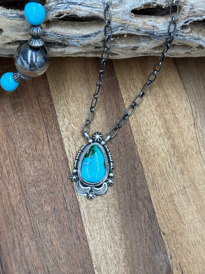 Sonoran Gold Necklace #3 by Daniel Benally, Navajo