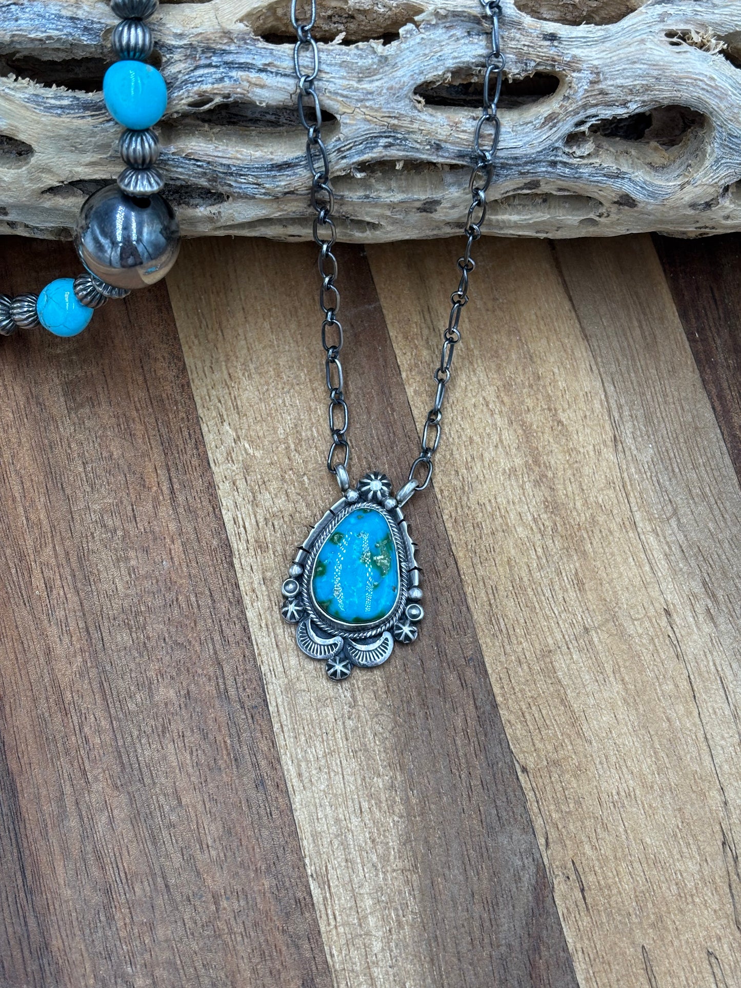 Sonoran Gold Necklace #1 by Daniel Benally, Navajo