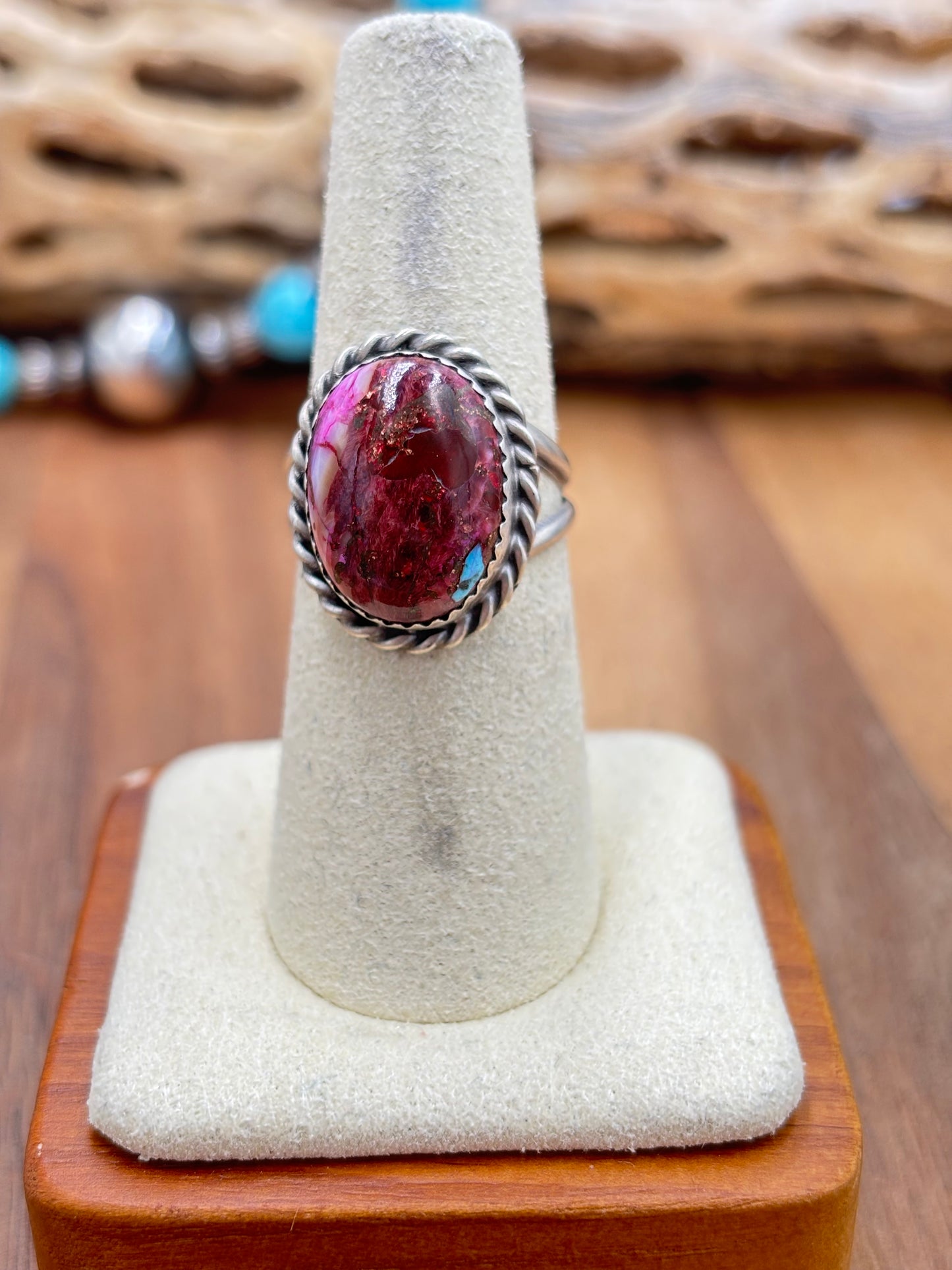 Pink Dahlia Ring Size 7 #1