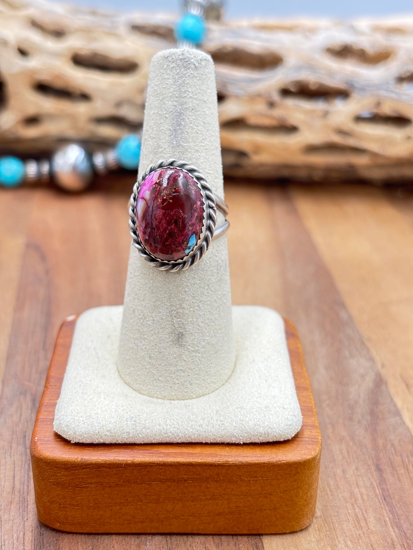 Pink Dahlia Ring Size 7 #1