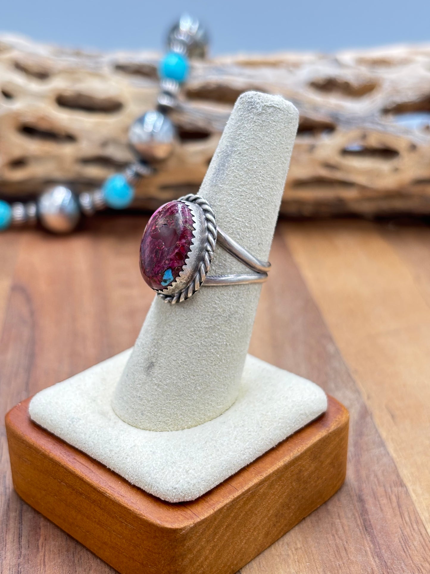 Pink Dahlia Ring Size 7 #1