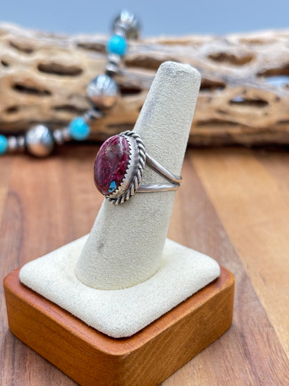 Pink Dahlia Ring Size 7 #1