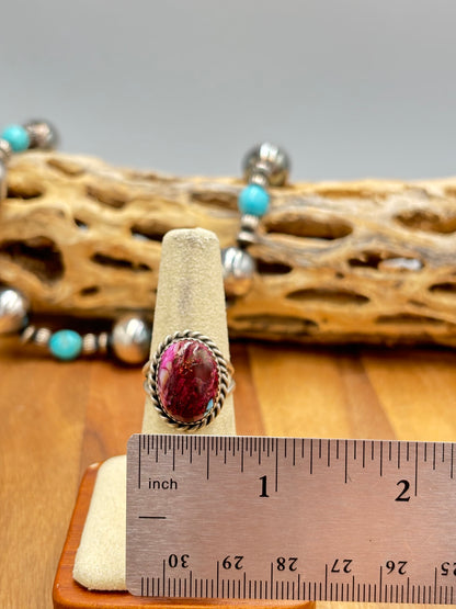 Pink Dahlia Ring Size 7 #1