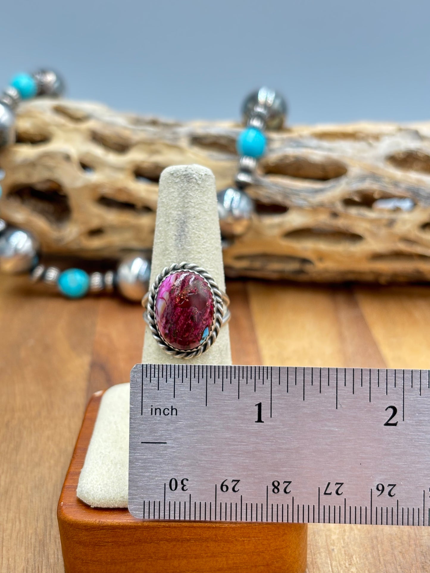 Pink Dahlia Ring Size 7 #1