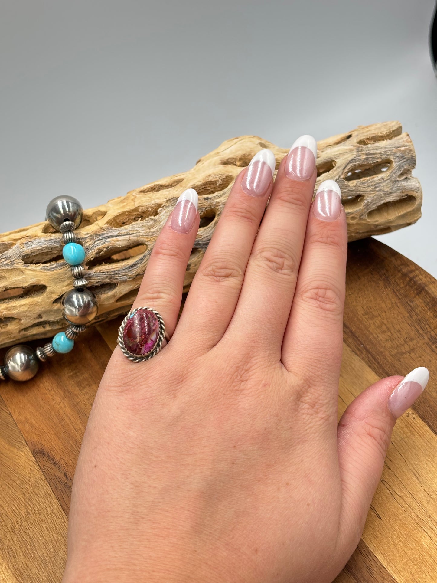 Pink Dahlia Ring Size 7 #1