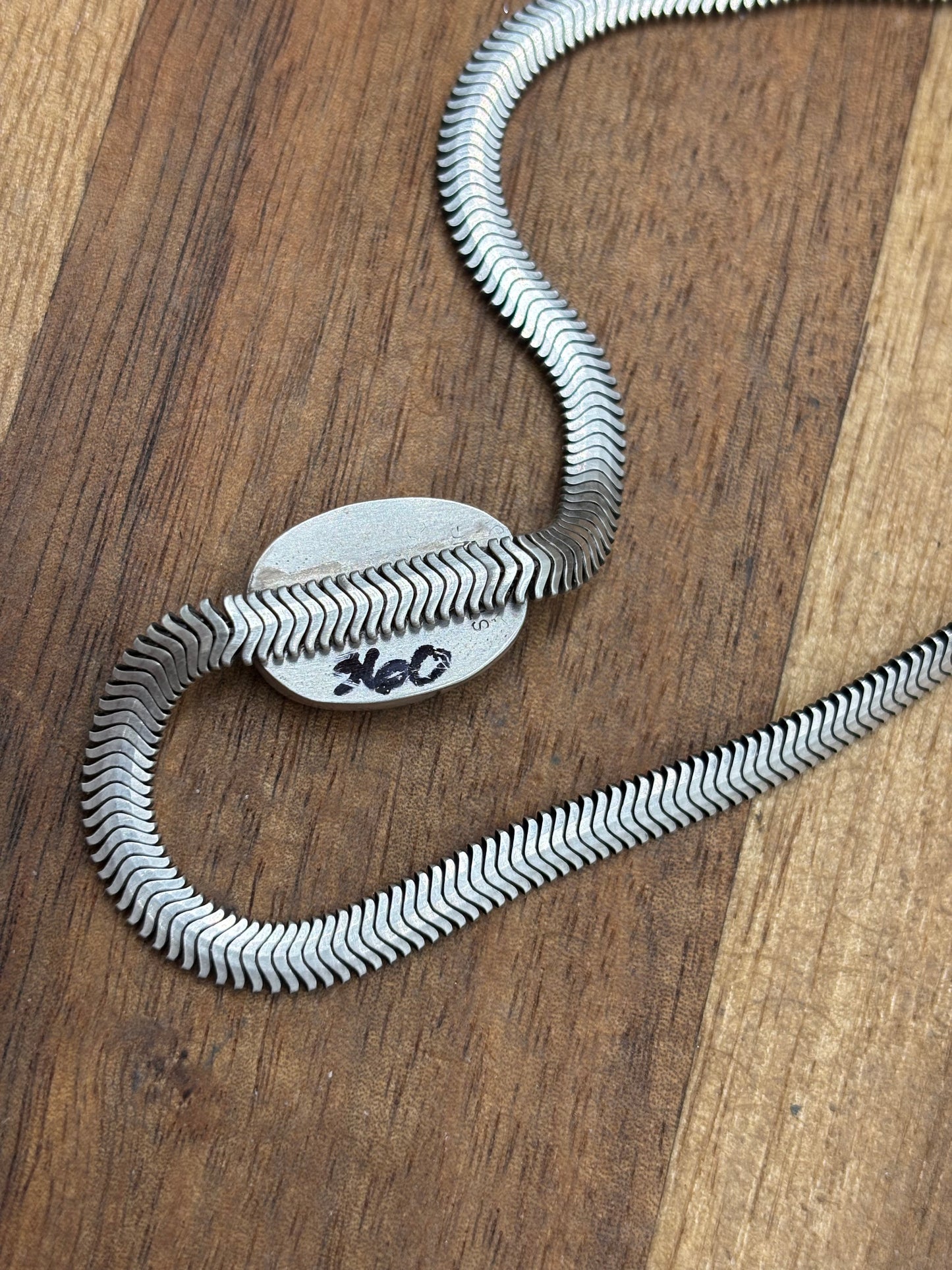 White Buffalo Herringbone Necklace