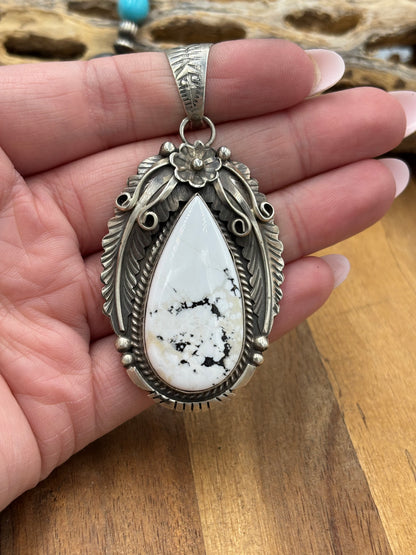 White Buffalo Pendant by Alfred Martinez, Navajo