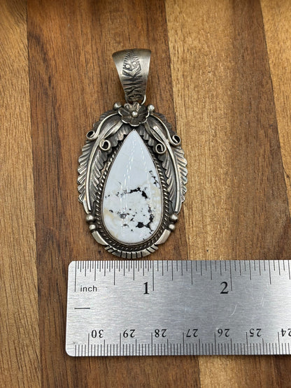 White Buffalo Pendant by Alfred Martinez, Navajo