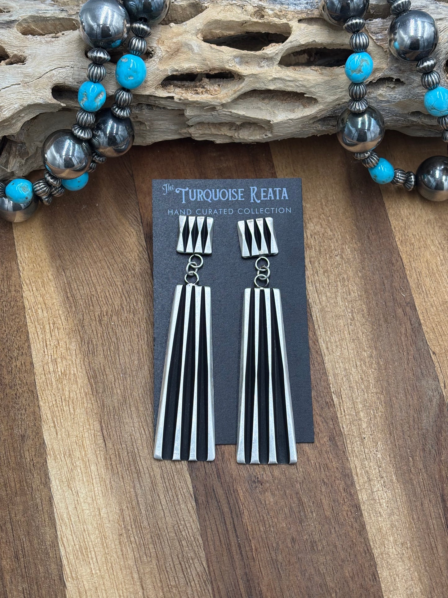 Beth Dangle Earrings by Leander Tahe, Navajo