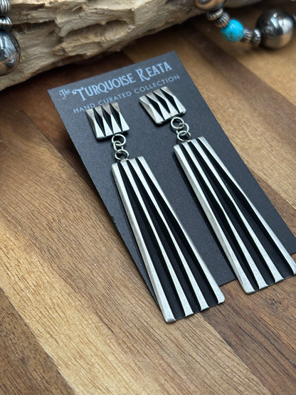 Beth Dangle Earrings by Leander Tahe, Navajo