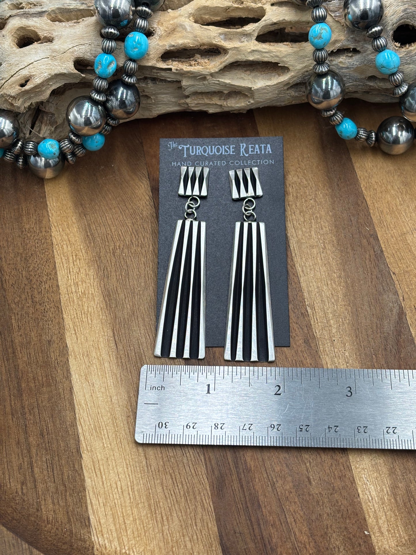 Beth Dangle Earrings by Leander Tahe, Navajo