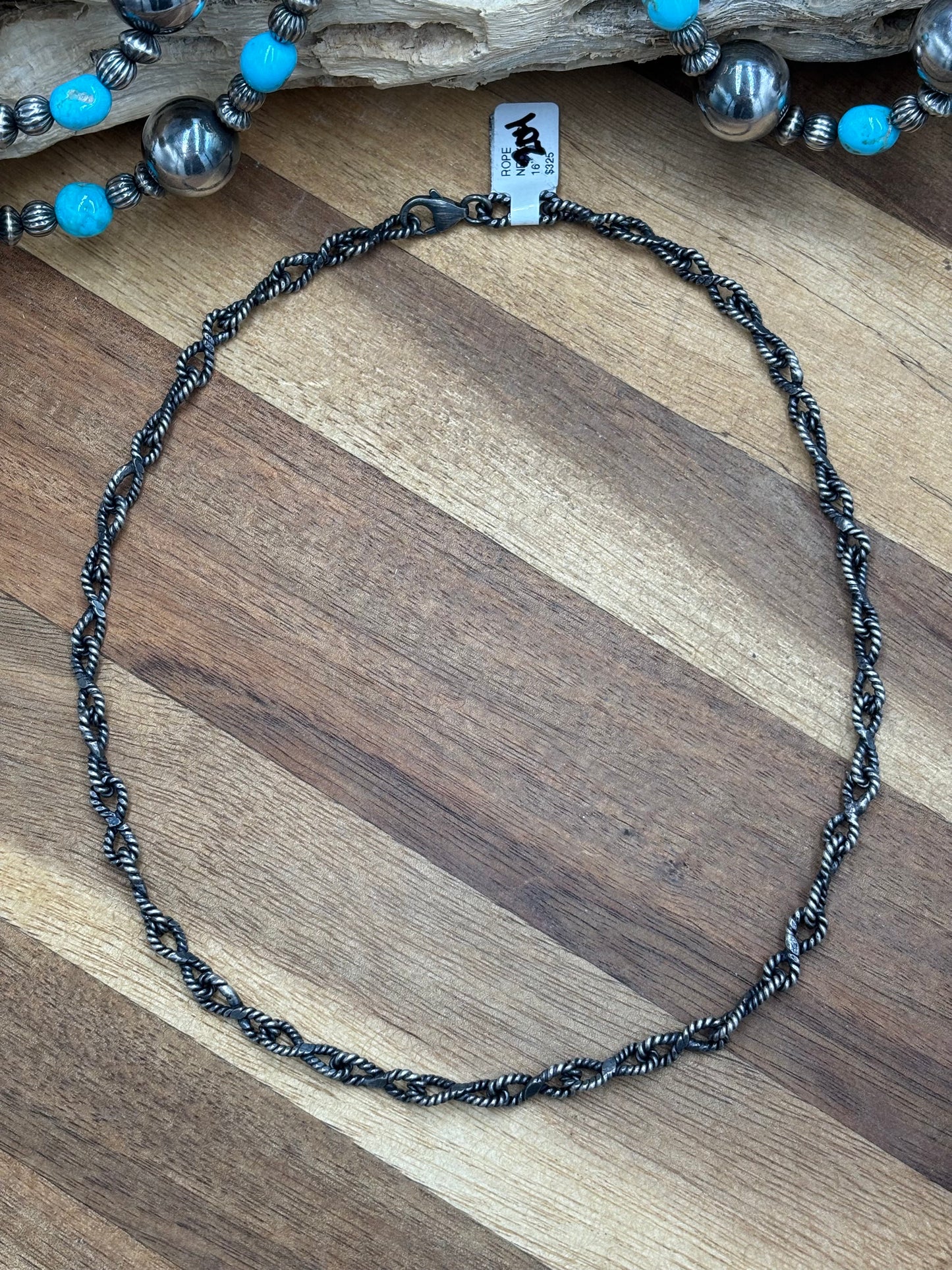 16" Twisted Rope Chain Necklace