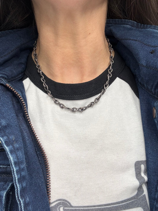 16" Twisted Rope Chain Necklace