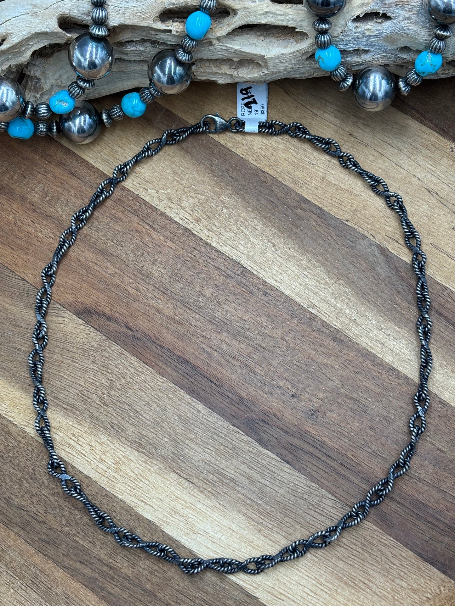 18" Twisted Rope Chain Necklace