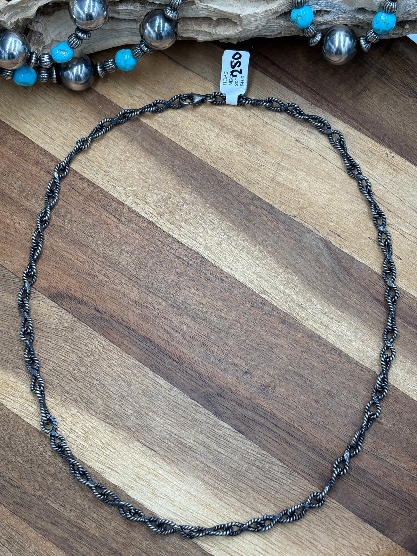 20" Twisted Rope Chain Necklace