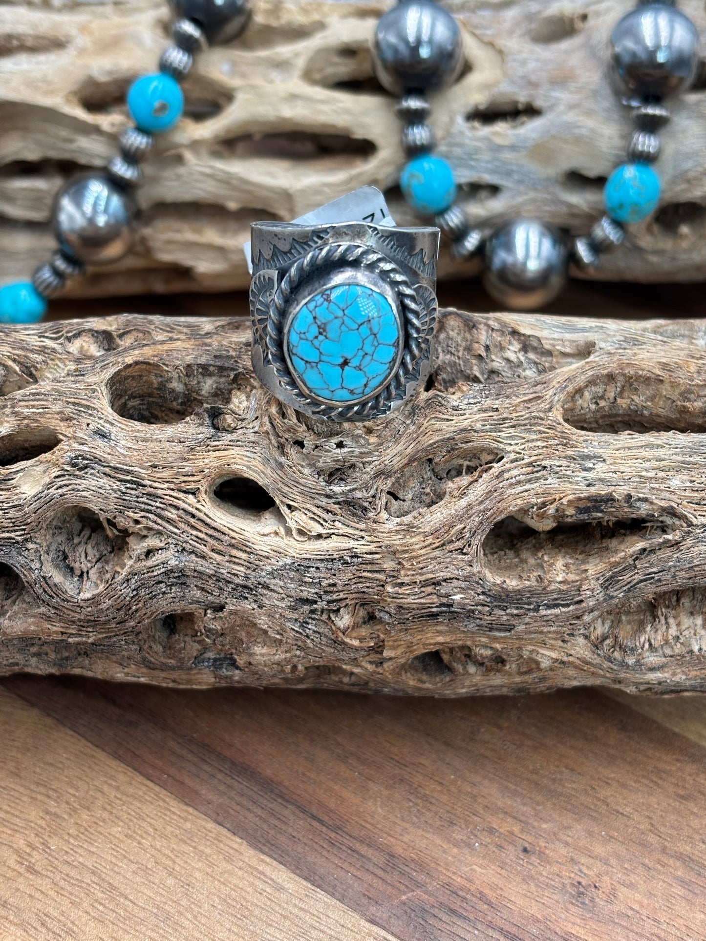 Egyptian Prince Turquoise Ring #1 size 12 by Boyd Ashley, Navajo