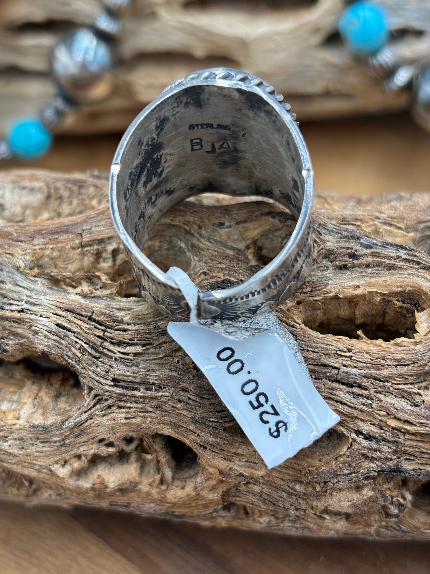 Egyptian Prince Turquoise Ring #1 size 12 by Boyd Ashley, Navajo