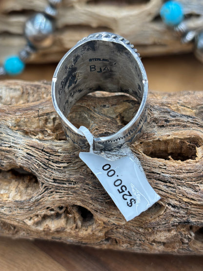 Egyptian Prince Turquoise Ring #1 size 12 by Boyd Ashley, Navajo