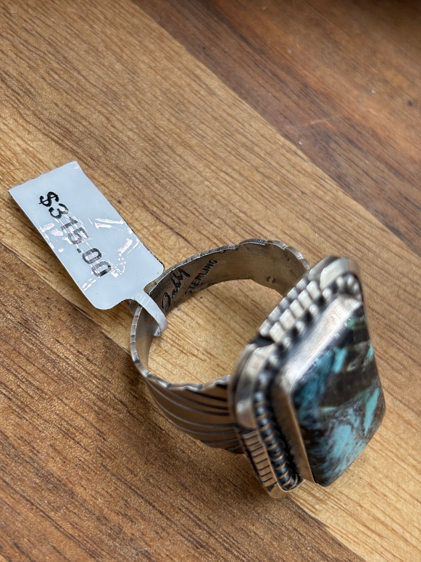 Turquoise Ring #1 size 13 by Gabriel Jurardo, Mexican