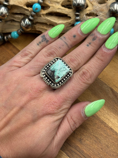 Turquoise Ring #2 size 11.5 by Gabriel Jurardo, Mexican