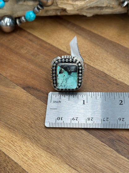 Turquoise Ring #2 size 11.5 by Gabriel Jurardo, Mexican