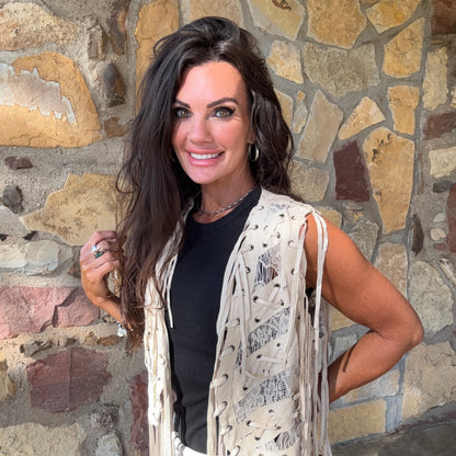 Lonesome Lace Suede Vest