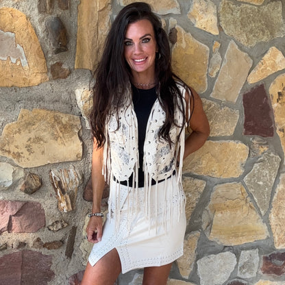 Lonesome Lace Suede Vest