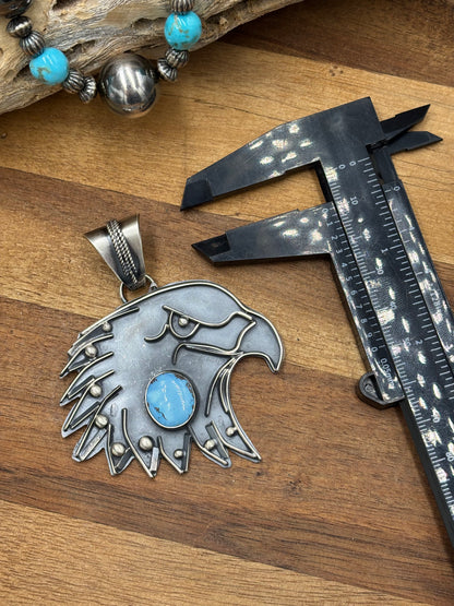 Golden Hills Eagle Pendant by Miranda Willie, Navajo