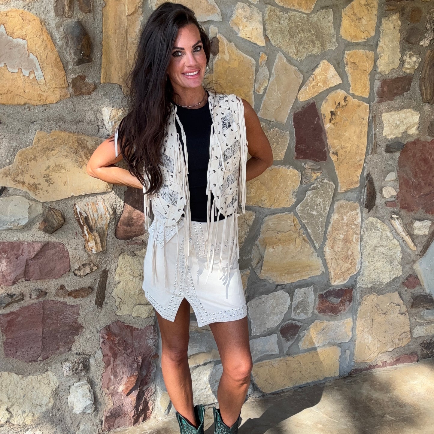 Outlaw Angel Suede Mini Skirt