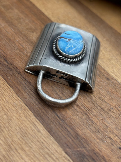 Golden Hills XL Lock Pendant by Charles Johnson, Navajo