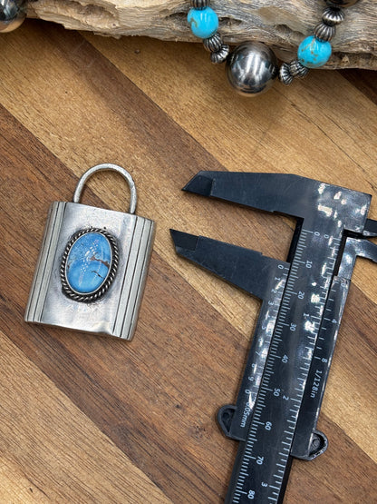 Golden Hills XL Lock Pendant by Charles Johnson, Navajo