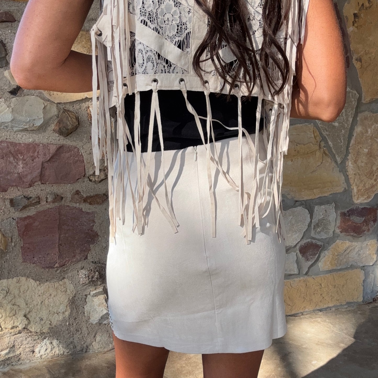 Outlaw Angel Suede Mini Skirt