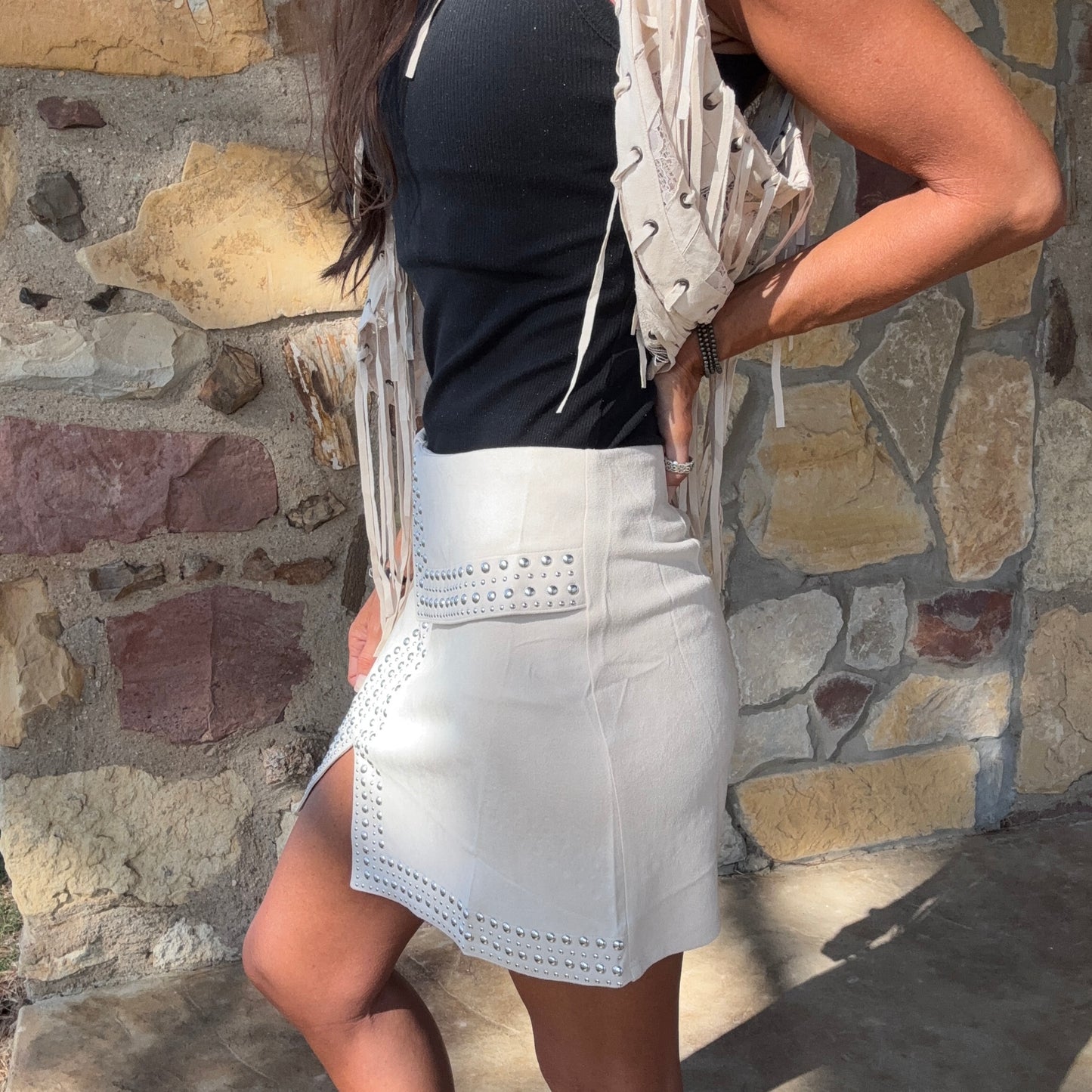Outlaw Angel Suede Mini Skirt