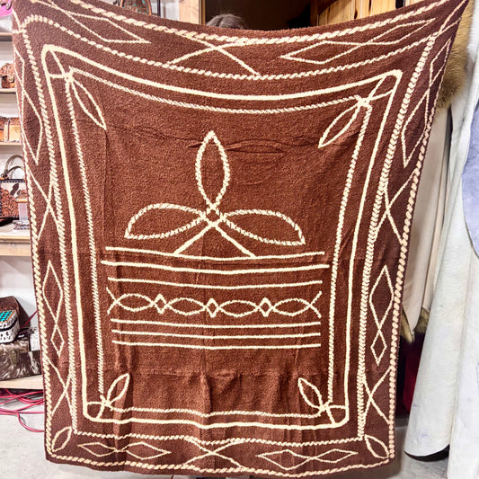 Brown Bootstitch Blanket