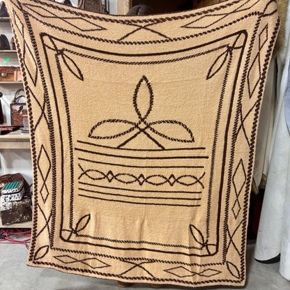 Brown Bootstitch Blanket