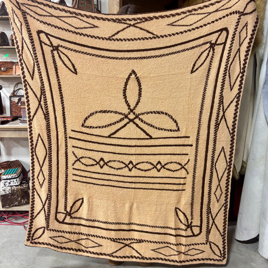 Brown Bootstitch Blanket