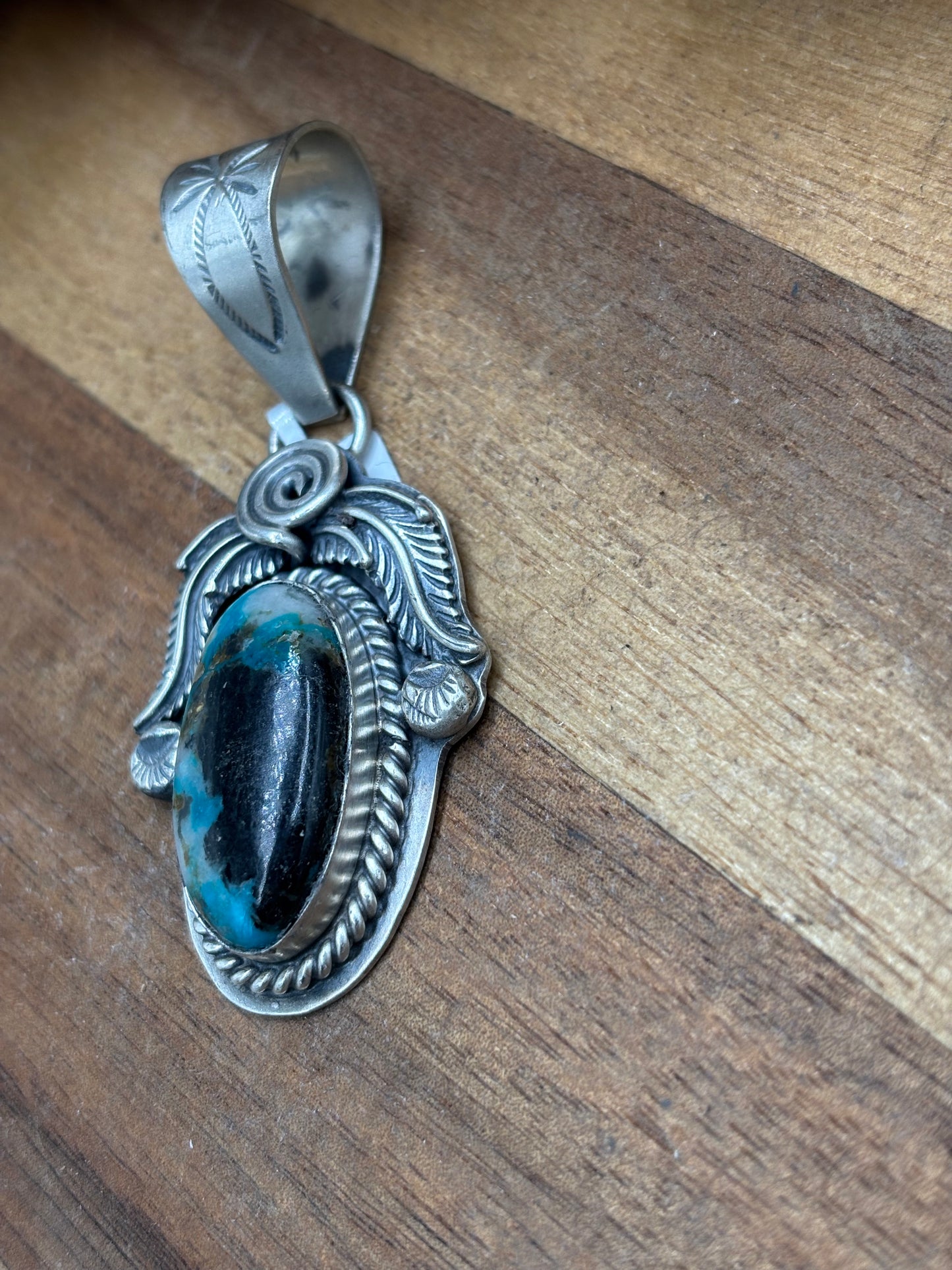 Turquoise Pendant by Gabriel Jurardo, Mexican